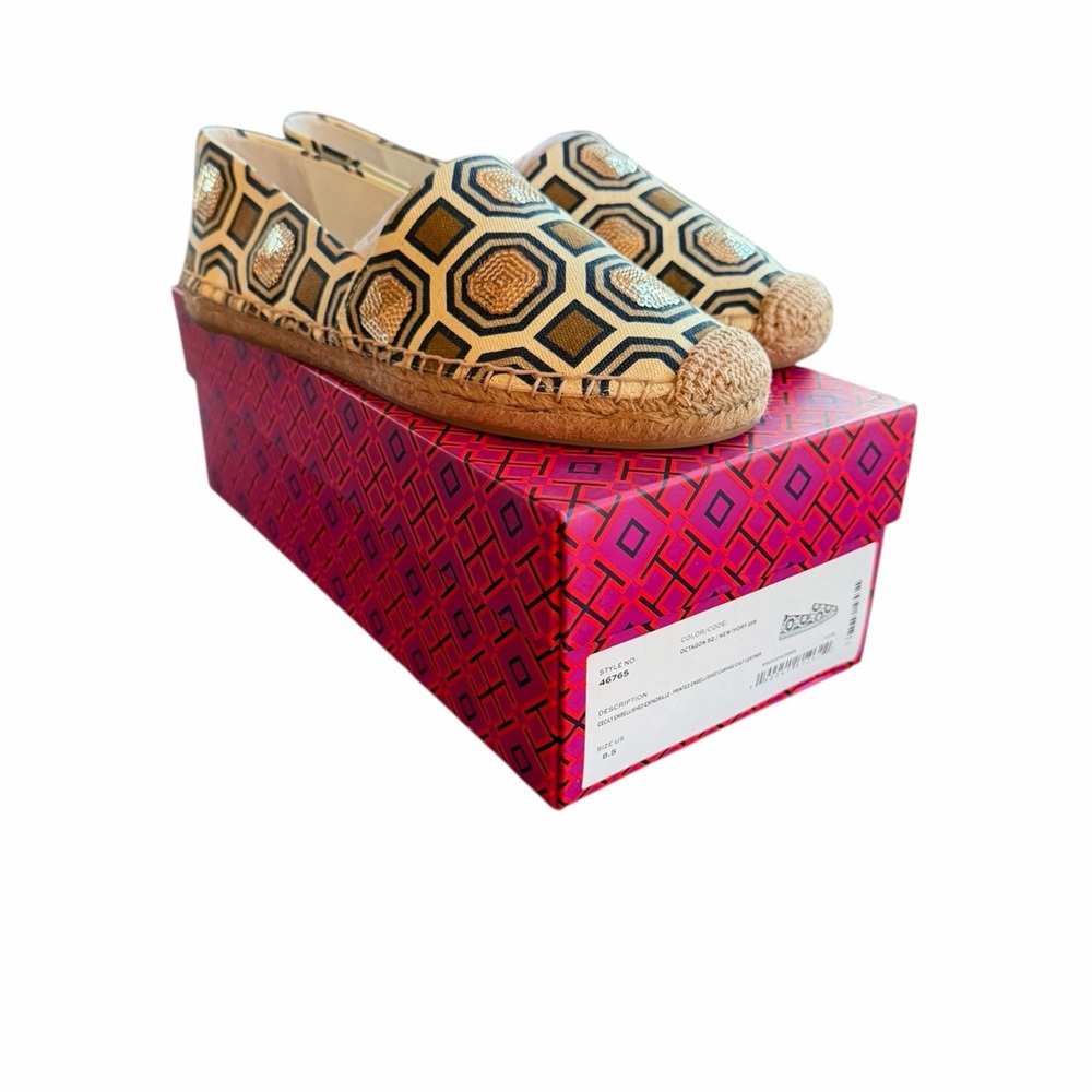 NIB Tory Burch Cecily Embellished Espadrille‎ Shoes
